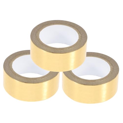 OHPHCALL 3 Rollen Washi Tape Goldfolie Dekoratives Klebeband zum Basteln Leicht Abreißbar Vielseitig für Scrapbooking Geschenkverpackung DIY Journal und Wohnaccessoires Breit OHPHCALL 3 Rollen Washi Tape Goldfolie Dekoratives Klebeband zum Basteln Leicht Abreißbar Vielseitig für Scrapbooking Geschenkverpackung DIY Journal und Wohnaccessoires Breit von OHPHCALL
