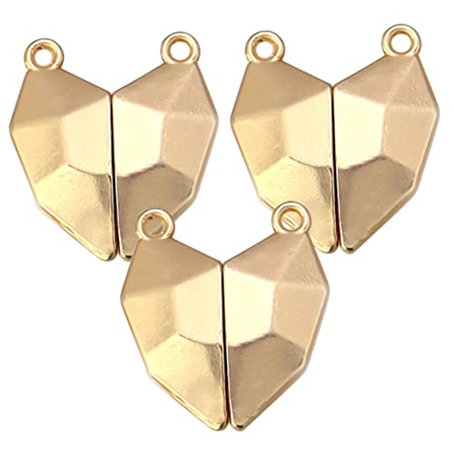 OHPHCALL 3 Stück Herzförmige Magnetverschlüsse für Schmuck DIY Bastelzubehör für und Armbänder Langlebig und Glänzend für Kreative Schmuckherstellung von OHPHCALL