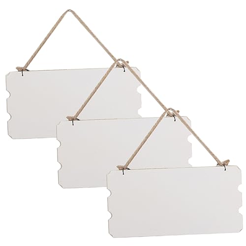 OHPHCALL 3 Stück Teiliges Hängendes Holzschild Strapazierfähigem Unbehandeltem Holz für DIY Basteleien Handbeschriftbar Vielseitig Einsetzbar für Hochzeit Küche Zuhause und Dekoration von OHPHCALL