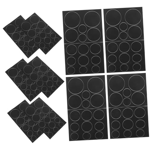 OHPHCALL 30 Blatt Dekorative Stoffaufkleber mit Punkten und Punkten Tuch Reparatur aufkleber rund runde aufkleber Kleidung runde Pads Multifunktionsaufkleber für Kleidung Polyester Black von OHPHCALL