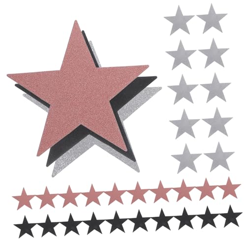 OHPHCALL 30 Stück Teiliges Papier Ausschnitte Glitzernde Gold- Silber Schwarztöne Handgeschnittene Wanddekoration für Kindergarten Klassenzimmer Pinnwand Party und Bastelprojekte von OHPHCALL