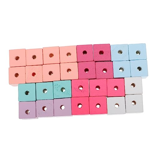 OHPHCALL 30Stücke Bunte Holzperlen DIY Schmuck Zubehör für Armbänder und Kreative Bastelperlen Hochwertigem Material für Erwachsene OHPHCALL 30Stücke Bunte Holzperlen DIY Schmuck Zubehör für Armbänder und Kreative Bastelperlen Hochwertigem Material für Erwachsene von OHPHCALL