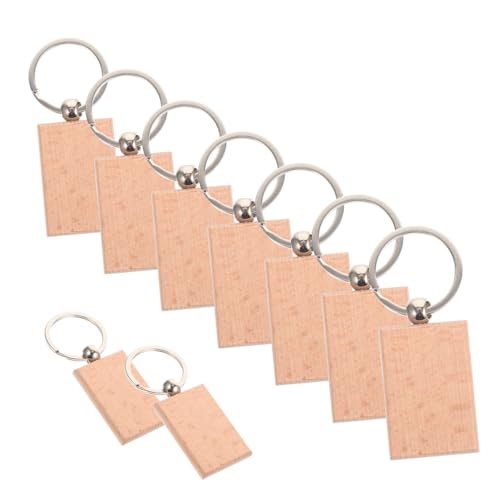 OHPHCALL 30Stücke DIY Holz Schlüsselanhänger Blanko Schlüsselkette für Bastelprojekte Leeres Design zur Personalisierung für Kunstwerke und Dekoration von OHPHCALL