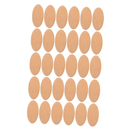 OHPHCALL 30Stücke Unvollendete Ovale Holzscheiben für DIY Projekte Langlebige Holzstücke zur Dekoration und Basteln für Kreative Handwerksarbeiten von OHPHCALL