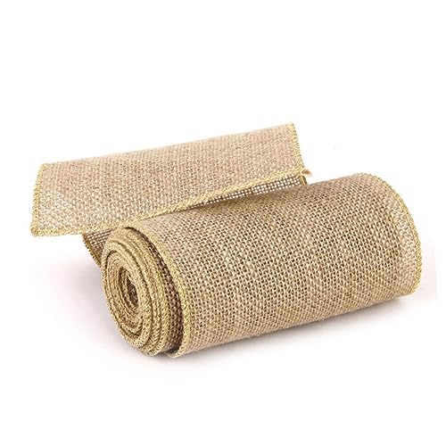 OHPHCALL 3M Jute Dekorband Hessisches Band für DIY Projekte Hochzeitsdekoration für und Heimdekoration Rustikaler Stil mit Weißer Spitze OHPHCALL 3M Jute Dekorband Hessisches Band für DIY Projekte Hochzeitsdekoration für und Heimdekoration Rustikaler Stil mit Weißer Spitze von OHPHCALL