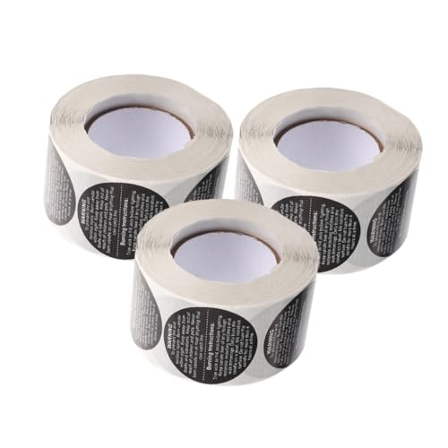 OHPHCALL 3Rollen Sicherheitswarnaufkleber für Selbstklebende Etiketten für Kerzengläser DIY Duftkerzenverpackung für Zuhause Büro und Hotels von OHPHCALL
