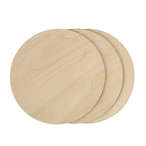 OHPHCALL 3Stücke Runde Holzscheiben für DIY Naturholzplatten zum Basteln für Projekte für Erwachsene Hochwertige Holzmaterialien von OHPHCALL