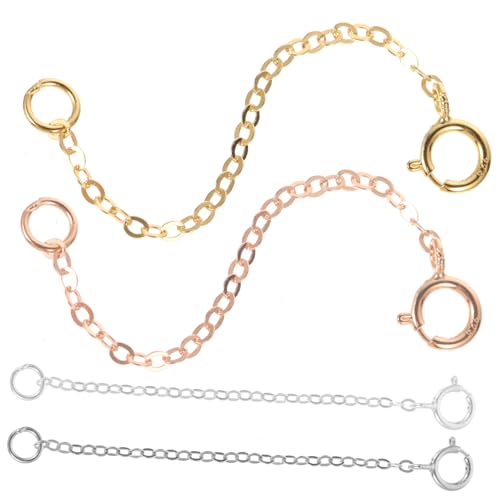 OHPHCALL 4 Stück Teiliges Verlängerungsketten aus Silber für DIY Halsketten und Armbänder Stabile Schmuckverlängerungsketten mit Polierter Oberfläche Installieren für Schmuckherstellung OHPHCALL 4 Stück Teiliges Verlängerungsketten aus Silber für DIY Halsketten und Armbänder Stabile Schmuckverlängerungsketten mit Polierter Oberfläche Installieren für Schmuckherstellung von OHPHCALL