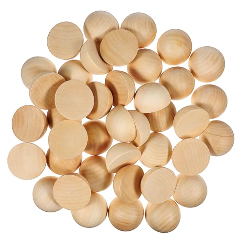 OHPHCALL 40 Stück Halbe Holzkugeln Unbehandelte Runde Bastelperlen Glatte Oberfläche Leicht Sicher zum Bemalen Dekorieren DIY Projekte Basteln Vielseitig Einsetzbar OHPHCALL 40 Stück Halbe Holzkugeln Unbehandelte Runde Bastelperlen Glatte Oberfläche Leicht Sicher zum Bemalen Dekorieren DIY Projekte Basteln Vielseitig Einsetzbar von OHPHCALL