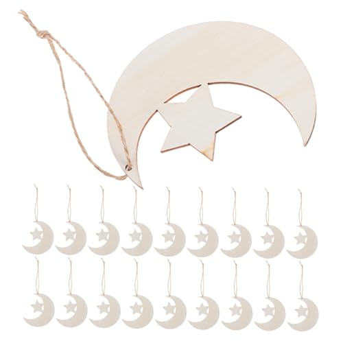 OHPHCALL 40 Stück Unlackierte Mond- Und Sternausschnitte Aus Holz – Diy-bastelanhänger Zum Bemalen – Leere Holzscheiben Zum Aufhängen Von Ornamenten Für Babypartys, Hochzeiten Und OHPHCALL 40 Stück Unlackierte Mond- Und Sternausschnitte Aus Holz – Diy-bastelanhänger Zum Bemalen – Leere Holzscheiben Zum Aufhängen Von Ornamenten Für Babypartys, Hochzeiten Und von OHPHCALL
