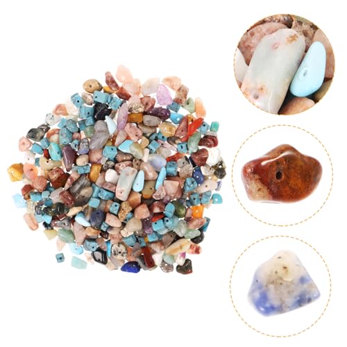 OHPHCALL 400 Stück Bunte Natursteinperlen für Schmuckherstellung Kleine DIY Perlen Spacer Beads für Armbänder und für Kreative Bastelprojekte von OHPHCALL