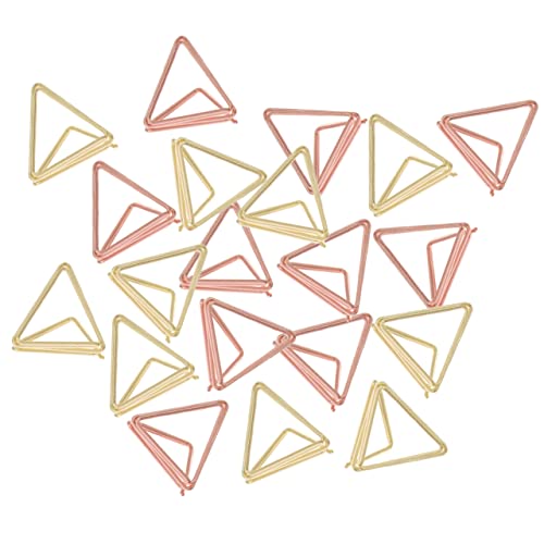 OHPHCALL 40Stücke Dreieckige Memo Clips Notizhalter für Kartenhalter Roségold für Büro und Veranstaltungen Stabile und Langlebige Konstruktion von OHPHCALL