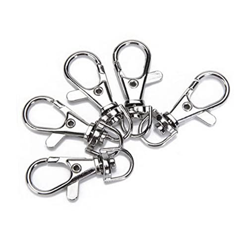 OHPHCALL 40Stücke Durable Metall Swivel Eye Hummer Karabiner Schlüsselanhänger Silber für Schlüsselringe Bastelprojekte und Hundeleinen OHPHCALL 40Stücke Durable Metall Swivel Eye Hummer Karabiner Schlüsselanhänger Silber für Schlüsselringe Bastelprojekte und Hundeleinen von OHPHCALL
