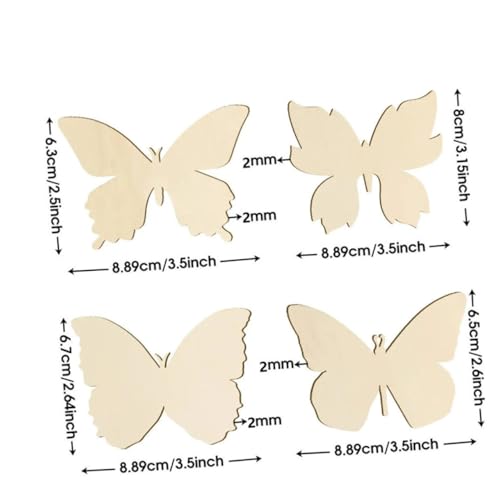 OHPHCALL 48 Stück Teiliges Holz Schmetterling zum Bemalen DIY Holzrohlinge für Kreative Bastelarbeiten Natürliche Holzscheiben für Individuelle Dekorationen Geeignet für Erwachsene OHPHCALL 48 Stück Teiliges Holz Schmetterling zum Bemalen DIY Holzrohlinge für Kreative Bastelarbeiten Natürliche Holzscheiben für Individuelle Dekorationen Geeignet für Erwachsene von OHPHCALL