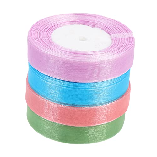 OHPHCALL 4Rollen Geschenkband Satinbänder für DIY Dekoration pro für Blumensträuße Hochzeiten und Feste OHPHCALL 4Rollen Geschenkband Satinbänder für DIY Dekoration pro für Blumensträuße Hochzeiten und Feste von OHPHCALL