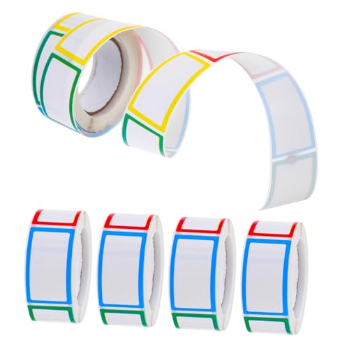 OHPHCALL 5 Rollen Bunte Selbstklebende Blanko Etiketten Vielseitige DIY Aufkleber für Flaschen Vorratsdosen Bürobedarf Praktische Beschreibbare Küchenetiketten OHPHCALL 5 Rollen Bunte Selbstklebende Blanko Etiketten Vielseitige DIY Aufkleber für Flaschen Vorratsdosen Bürobedarf Praktische Beschreibbare Küchenetiketten von OHPHCALL