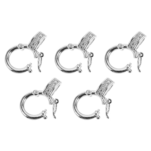 OHPHCALL 5 Stück Karabinerverschlüsse Schmuckverschluss Verbindungsstück Armband-Clips Verschlüsse Schmuckherstellung Zubehör Für Ohrringe Armbänder Halsketten Taillenketten Diy-Handwerk von OHPHCALL