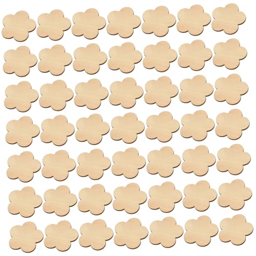 OHPHCALL 50 Stück Holzscheiben für DIY Hochzeitsdeko Unvollendete Holzplättchen zum Basteln Handwerk und Home Decor für Kreative Projekte Feste und Persönliche von OHPHCALL