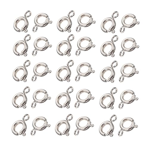 OHPHCALL 50Stücke DIY Schmuck Armband Schnallen Platinierte Feder Verschlüsse Hochwertige Metallschnallen für Armbandherstellung Langlebig Robust für Bastelprojekte OHPHCALL 50Stücke DIY Schmuck Armband Schnallen Platinierte Feder Verschlüsse Hochwertige Metallschnallen für Armbandherstellung Langlebig Robust für Bastelprojekte von OHPHCALL