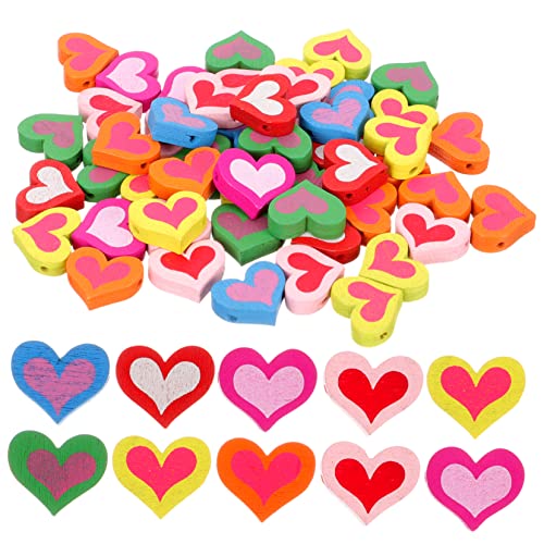 OHPHCALL 50Stücke Herzförmige Holzperlen DIY Schmuckzubehör für und Armbänder Vielseitige Bastelperlen für Valentinstag Stilvolle und Dekorationen OHPHCALL 50Stücke Herzförmige Holzperlen DIY Schmuckzubehör für und Armbänder Vielseitige Bastelperlen für Valentinstag Stilvolle und Dekorationen von OHPHCALL