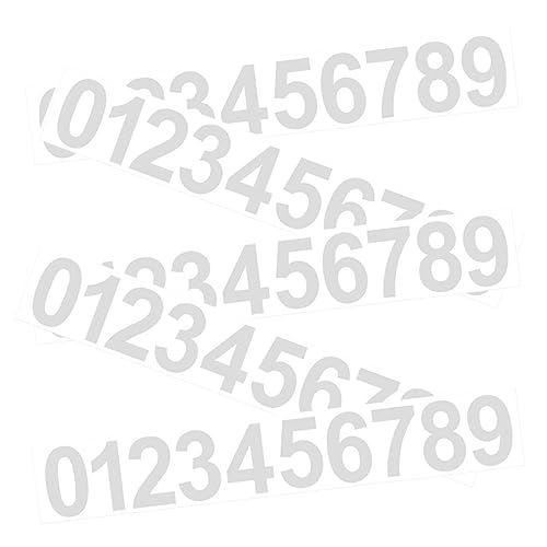 OHPHCALL 5Blätter Zahlenaufkleber Selbstklebende Wetterfeste und UV Beständige Nummern für Briefkästen Türen und Dekoration Klassische Weiße Helmnummerschilder OHPHCALL 5Blätter Zahlenaufkleber Selbstklebende Wetterfeste und UV Beständige Nummern für Briefkästen Türen und Dekoration Klassische Weiße Helmnummerschilder von OHPHCALL