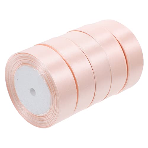 OHPHCALL 5Rollen Satinband Leuchtenden Farben für Geschenkkarten DIY Bastelprojekte und Dekorationen für Hochzeiten und Feste von OHPHCALL