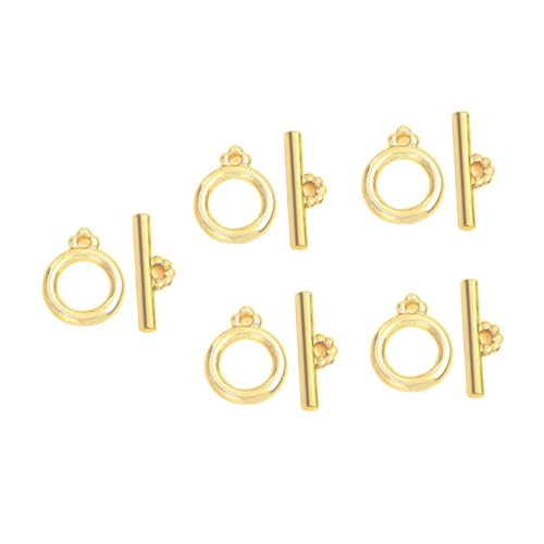 OHPHCALL 5Sätze Bar Schmuckverschlüsse für DIY Armbänder Glänzende Endverschlüsse Schmuckzubehör für Kreationen Einfach zu Verwenden von OHPHCALL