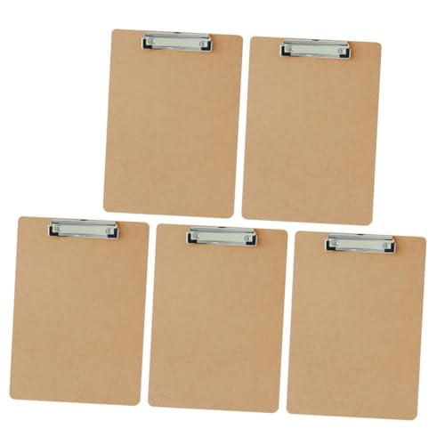 OHPHCALL 5Stücke Klemmbrett aus Praktische Schreibtafel mit Metallclips für Büro Schule und Konferenzen für Notizen und Dokumente OHPHCALL 5Stücke Klemmbrett aus Praktische Schreibtafel mit Metallclips für Büro Schule und Konferenzen für Notizen und Dokumente von OHPHCALL