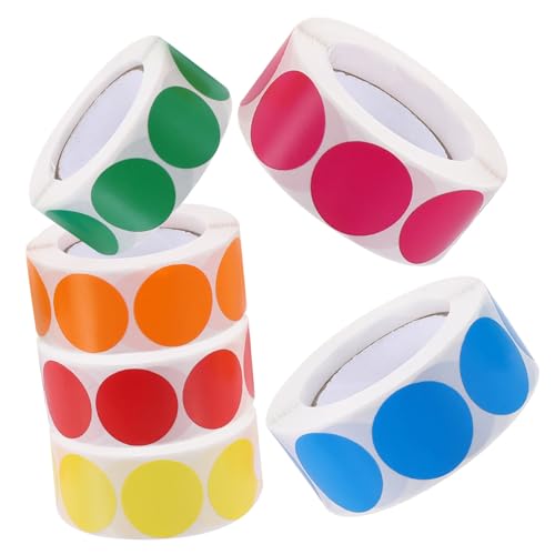 OHPHCALL 6Rollen Farbenfrohe Punktaufkleber für Organisation Selbstklebende Runde zur Dekoration und Kennzeichnung von Objekten für Zuhause OHPHCALL 6Rollen Farbenfrohe Punktaufkleber für Organisation Selbstklebende Runde zur Dekoration und Kennzeichnung von Objekten für Zuhause von OHPHCALL