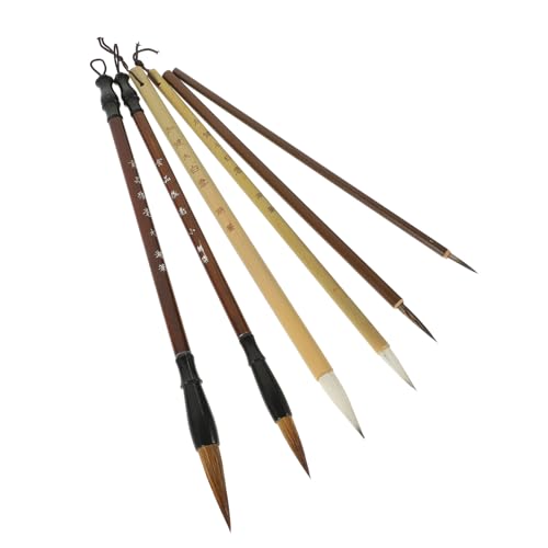 OHPHCALL 6Stücke Chinesische Kalligraphie Pinsel Traditionelle Tintenstifte für Weiche Borsten Langer Griff für Anfänger und Künstler Kalligraphie Zubehör Geschenkidee OHPHCALL 6Stücke Chinesische Kalligraphie Pinsel Traditionelle Tintenstifte für Weiche Borsten Langer Griff für Anfänger und Künstler Kalligraphie Zubehör Geschenkidee von OHPHCALL