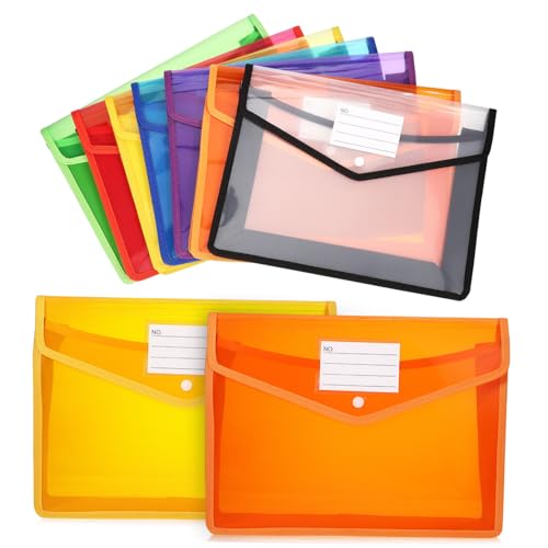 OHPHCALL 7 Stück Teiliges Dokumententaschen aus Transparentem PP mit Druckknopf Erweiterbar mit Etikettentasche Bunte Farbauswahl für Büroorganisation und Effiziente Ablage OHPHCALL 7 Stück Teiliges Dokumententaschen aus Transparentem PP mit Druckknopf Erweiterbar mit Etikettentasche Bunte Farbauswahl für Büroorganisation und Effiziente Ablage von OHPHCALL