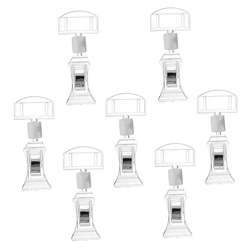 OHPHCALL 7Stücke Acryl Preisstand Clips Drehbare Preisklemme Preisschildhalter für Supermärkte Einzelhandel Veranstaltungen für Etikettenträger und Regalbeschriftungen von OHPHCALL