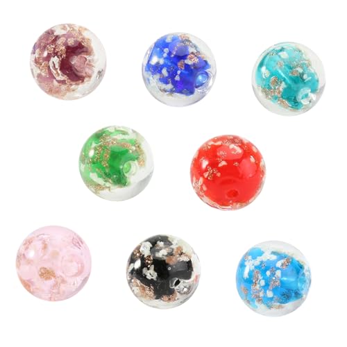 OHPHCALL 8 Stück Teiliges Leuchtende Glasperlen Bunte DIY Schmuckperlen für Armbänder Halsketten Ohrringe Langlebige Glatte Spacer Perlen in Rot Grün Schwarz Lila Blau OHPHCALL 8 Stück Teiliges Leuchtende Glasperlen Bunte DIY Schmuckperlen für Armbänder Halsketten Ohrringe Langlebige Glatte Spacer Perlen in Rot Grün Schwarz Lila Blau von OHPHCALL