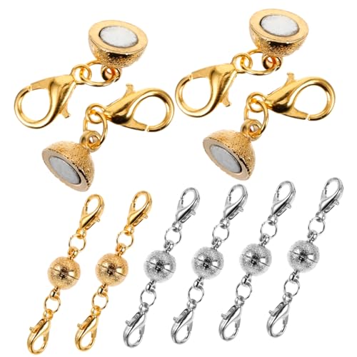 OHPHCALL 8Stücke Magnetische Schmuckverschlüsse DIY Armband und Halskettenverbindungen Runde Verschlüsse und Einfach zu Bedienen für Schmuckherstellung von OHPHCALL