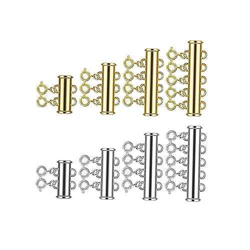 OHPHCALL 8Stücke Teilige Magnetverschlüsse für Schmuck DIY Magnetische Karabinerhaken Silber und Starke Haltekraft für Armbänder und Ketten Einfach zu Bedienen OHPHCALL 8Stücke Teilige Magnetverschlüsse für Schmuck DIY Magnetische Karabinerhaken Silber und Starke Haltekraft für Armbänder und Ketten Einfach zu Bedienen von OHPHCALL