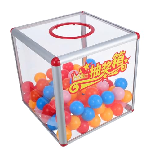 OHPHCALL Acryl Spendenbox mit Schlitz Stabile Transparente Losbox für Meetings Fundraising Konferenzen Bunter Kugeln Einfach zu Reinigen und Elegant Gestaltet von OHPHCALL