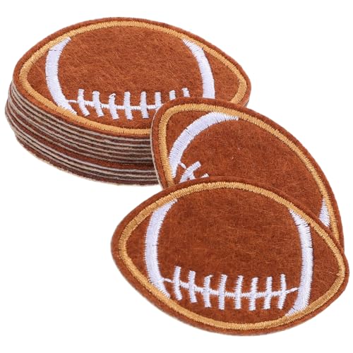 OHPHCALL Baseball-Aufnäher Zum Aufbügeln 12 Stück Ovale Sportball-Stickerei Fußball-Volleyball-Applikation Für Jacken Taschen Jeans Kleidung Hüte von OHPHCALL