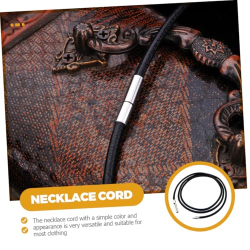 OHPHCALL Gewachste Schwarze Halskette aus Gewachster Schnur mit Edelstahl pressverschluss Robuste DIY Schmuckkordel für Anhänger Armbänder Fußkettchen und Modische Accessoires OHPHCALL Gewachste Schwarze Halskette aus Gewachster Schnur mit Edelstahl pressverschluss Robuste DIY Schmuckkordel für Anhänger Armbänder Fußkettchen und Modische Accessoires von OHPHCALL