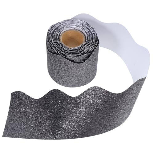 OHPHCALL Glitzernde Blackboard Border Paper Wasserfeste ohne Kleber Dekorativer Austauschbarer Bulletin Board für Klassenzimmer und Festival Dekorationen OHPHCALL Glitzernde Blackboard Border Paper Wasserfeste ohne Kleber Dekorativer Austauschbarer Bulletin Board für Klassenzimmer und Festival Dekorationen von OHPHCALL
