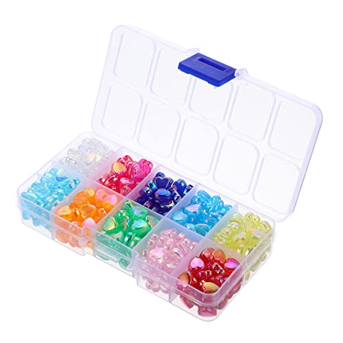 OHPHCALL Herzförmige Acrylperlen Farben DIY Bastelset Lose Perlen für Armbänder und Anhänger für Schmuckdesign und Handarbeiten von OHPHCALL
