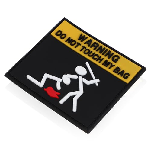OHPHCALL Kreativer Warn Patch für Kleidung Stickerei mit Warnwörtern für Rucksäcke Jacken Jeans und Mehr Einfache Anwendung DIY für Styles von OHPHCALL