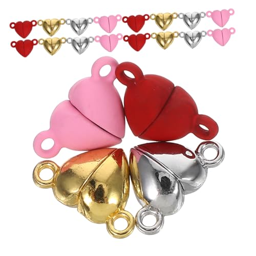 OHPHCALL Magnetverschluss Für Halsketten, 20 Stück: Herzförmige Magnetische Freundschaftsschnalle in Herzform, Metallarmbandverschlüsse Und -verschlüsse Zur Schmuckherstellung, Anhänger, OHPHCALL Magnetverschluss Für Halsketten, 20 Stück: Herzförmige Magnetische Freundschaftsschnalle in Herzform, Metallarmbandverschlüsse Und -verschlüsse Zur Schmuckherstellung, Anhänger, von OHPHCALL