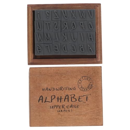 OHPHCALL Retro Holzstempel Alphabet Stempel aus Robustem Holz für DIY Journal Scrapbooking Bastelprojekte Kreative Buchstaben Stempel für Geschenkanhänger und Kartengestaltung von OHPHCALL