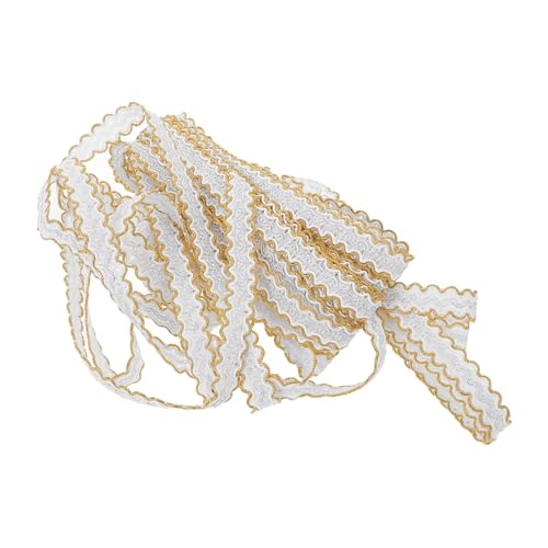 OHPHCALL Wellenförmiger Waschbarer Verschleißfester Zopfborte Dekor für DIY Bekleidung Vorhang Tischdecke Weiß Goldener Doppelseitiger S Förmiger Spitzenbesatz OHPHCALL Wellenförmiger Waschbarer Verschleißfester Zopfborte Dekor für DIY Bekleidung Vorhang Tischdecke Weiß Goldener Doppelseitiger S Förmiger Spitzenbesatz von OHPHCALL