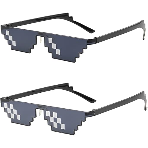 OHREN 2 Pack Pixel Mosaik Brille MLG Pixelbrille Sonnenbrille Lustig Spielzeug Ideal für Partys und Fotoshootings Karneval Fasching Party Cosplay Kostüm OHREN 2 Pack Pixel Mosaik Brille MLG Pixelbrille Sonnenbrille Lustig Spielzeug Ideal für Partys und Fotoshootings Karneval Fasching Party Cosplay Kostüm von OHREN