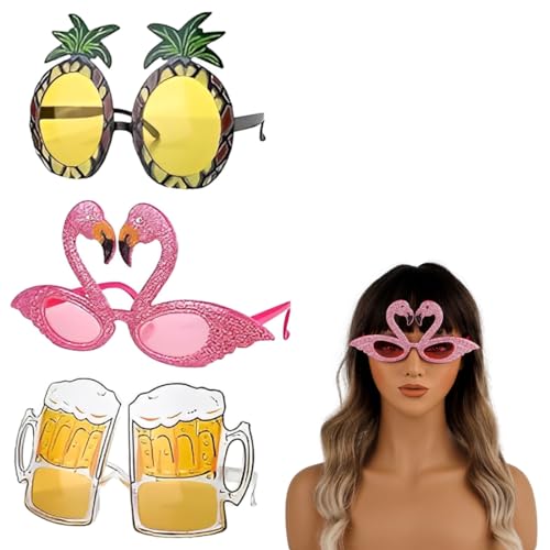 OHREN 3 Paar Party Sonnenbrillen, lustige hawaiianische Brillen, Neuheit Sommer-Kinderparty-Geschenke, Fotoautomaten-Requisiten, Strand-Themen-Partybedarf Dekoration OHREN 3 Paar Party Sonnenbrillen, lustige hawaiianische Brillen, Neuheit Sommer-Kinderparty-Geschenke, Fotoautomaten-Requisiten, Strand-Themen-Partybedarf Dekoration von OHREN