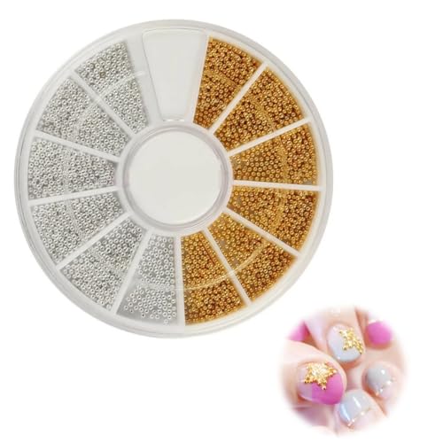 OHREN Nailart Perlen Micro Kaviar Mini Kaviar Strasssteine Mikroperlen Dekor für Nägel (1mm) von OHREN