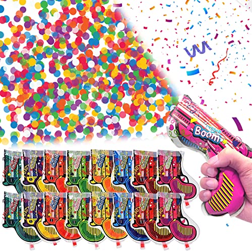 16 Stück Party Confetti Kanone Konfetti Geburtstag Glitzer Papier Konfettibombe Shooter Confetti Biologisch Abbaubar Konfettikanone Hochzeit Pistolen Konfetti Pistole Konfetti-teilen Papier von OHSN