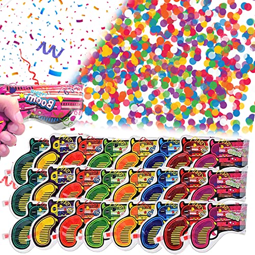 24 Stück Party Confetti Kanone Konfetti Geburtstag Glitzer Papier Konfettibombe Shooter Confetti Biologisch Abbaubar Konfettikanone Hochzeit Pistolen Konfetti Pistole Konfetti-teilen Papier von OHSN