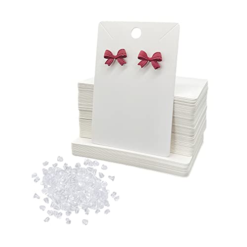 OHYER 100 Stück Schmuckkarten Ohrring Display Karten Schmuck Halskette Display Halter Karten 200 Stück Ohrring-Verschlüsse Leere Papieranhänger für DIY Verpackung Ohr Schmuck Ohrstecker und Halsketten OHYER 100 Stück Schmuckkarten Ohrring Display Karten Schmuck Halskette Display Halter Karten 200 Stück Ohrring-Verschlüsse Leere Papieranhänger für DIY Verpackung Ohr Schmuck Ohrstecker und Halsketten von OHYER